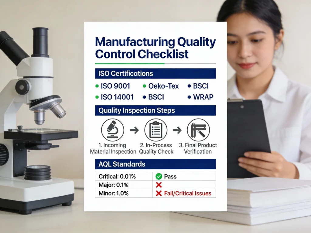 3 clothing manufacturing factory inspection checklist