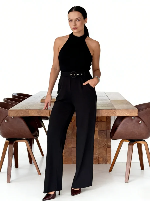casual wear manufacturers amren-3d-floral-halter-neck-jumpsuit-black-hero