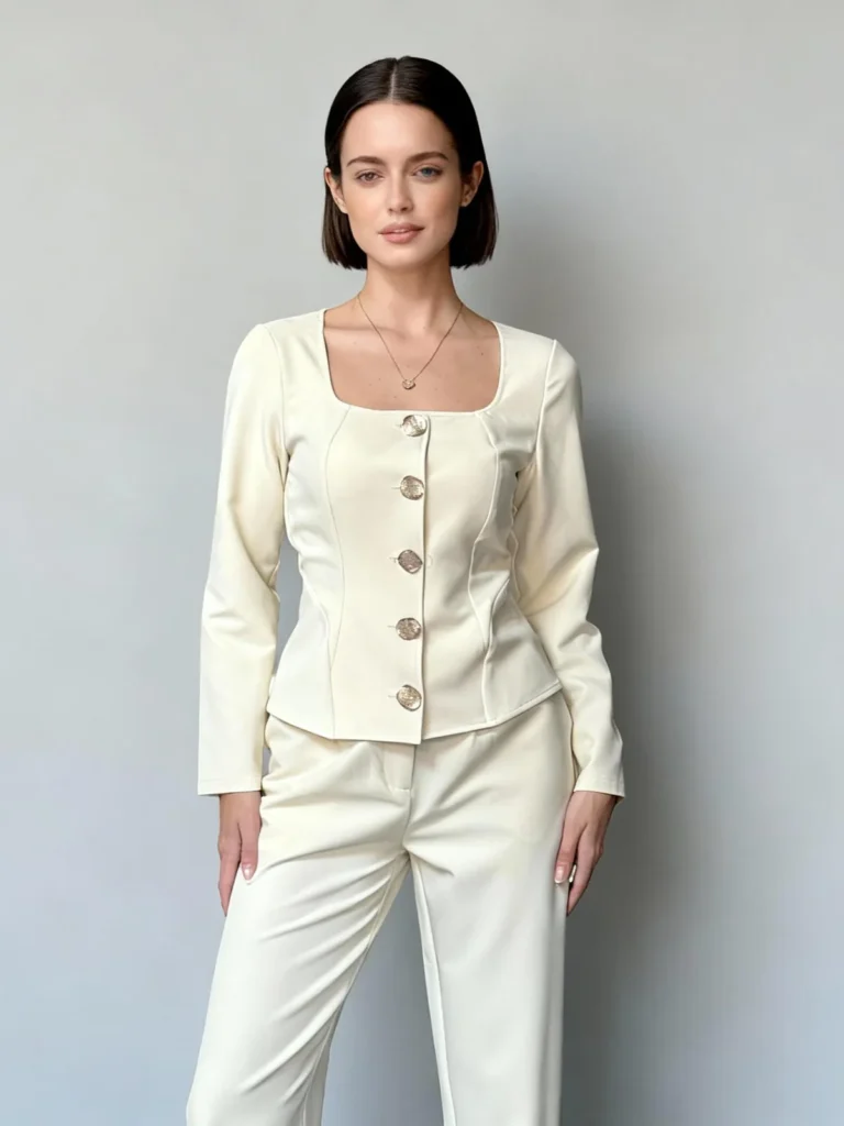 ladies tops wholesaler archer-square-neck-long-sleeve-jacket-cream-hero