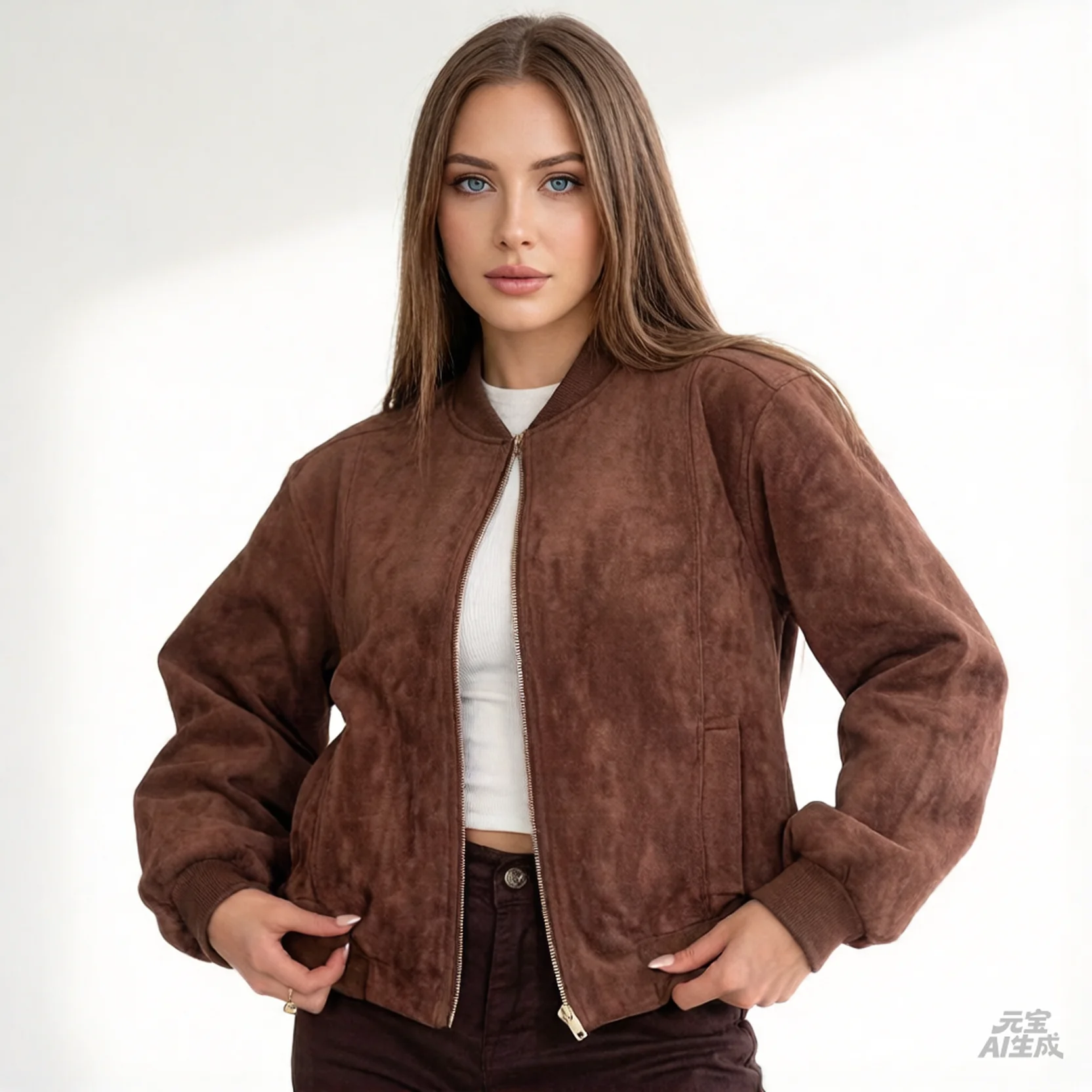 arwen suedette classic bomber jacket brown hero Bomber Jacket Manufacturer China
