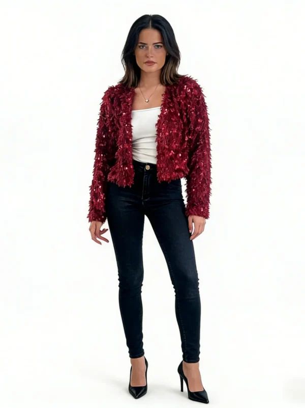 knitwear manufacturer China lynn-sequin-cropped-cardigan-wine-hero