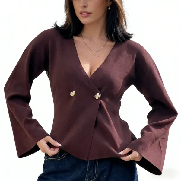 structured knit cardigan navi-structured-knit-long-sleeve-cardigan-chocolate-detail-1