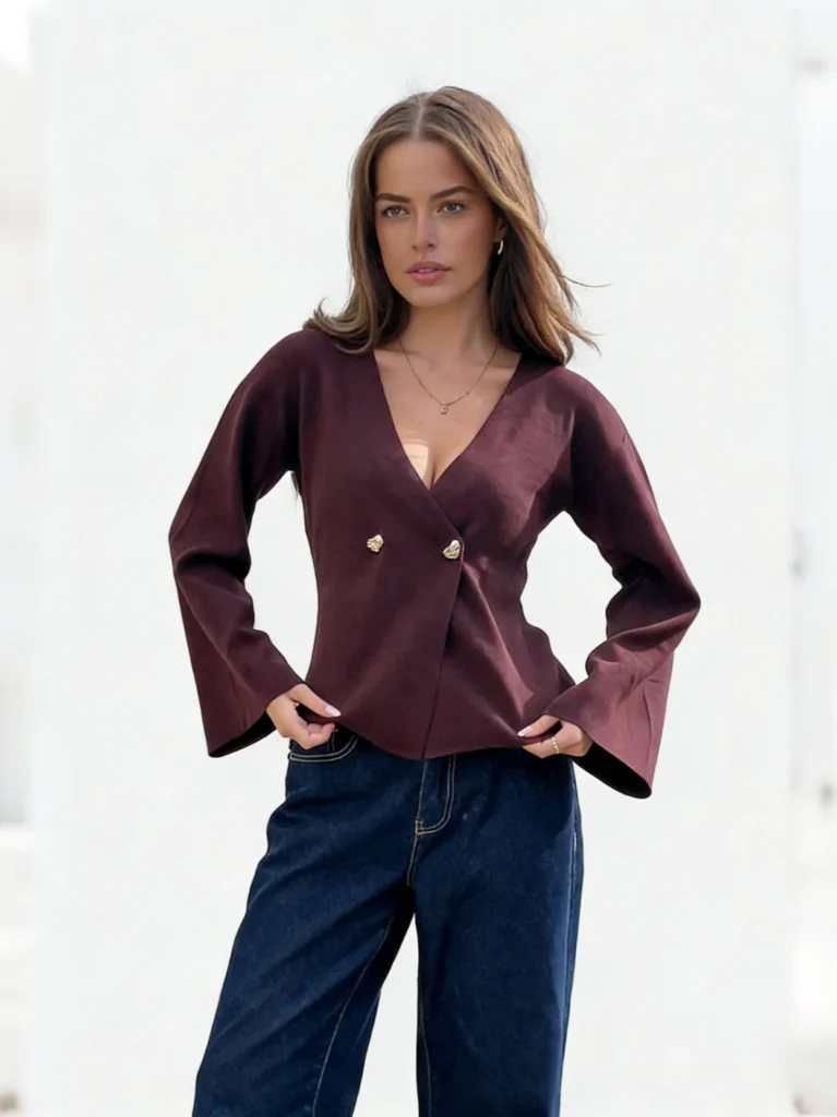 casaco de malha estruturado navi-structured-knit-long-sleeve-cardigan-chocolate-hero