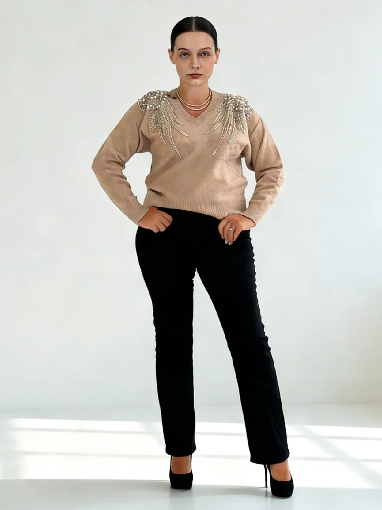 camel knit jumper sia-camel-knit-with-pearl-sequin-wing-detail-jumper-hero-2