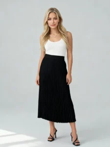 pleated midi skirt sienna-pleated-midi-skirt-black-detail-1