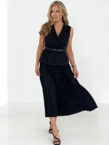 pleated midi skirt sienna-pleated-midi-skirt-black-detail