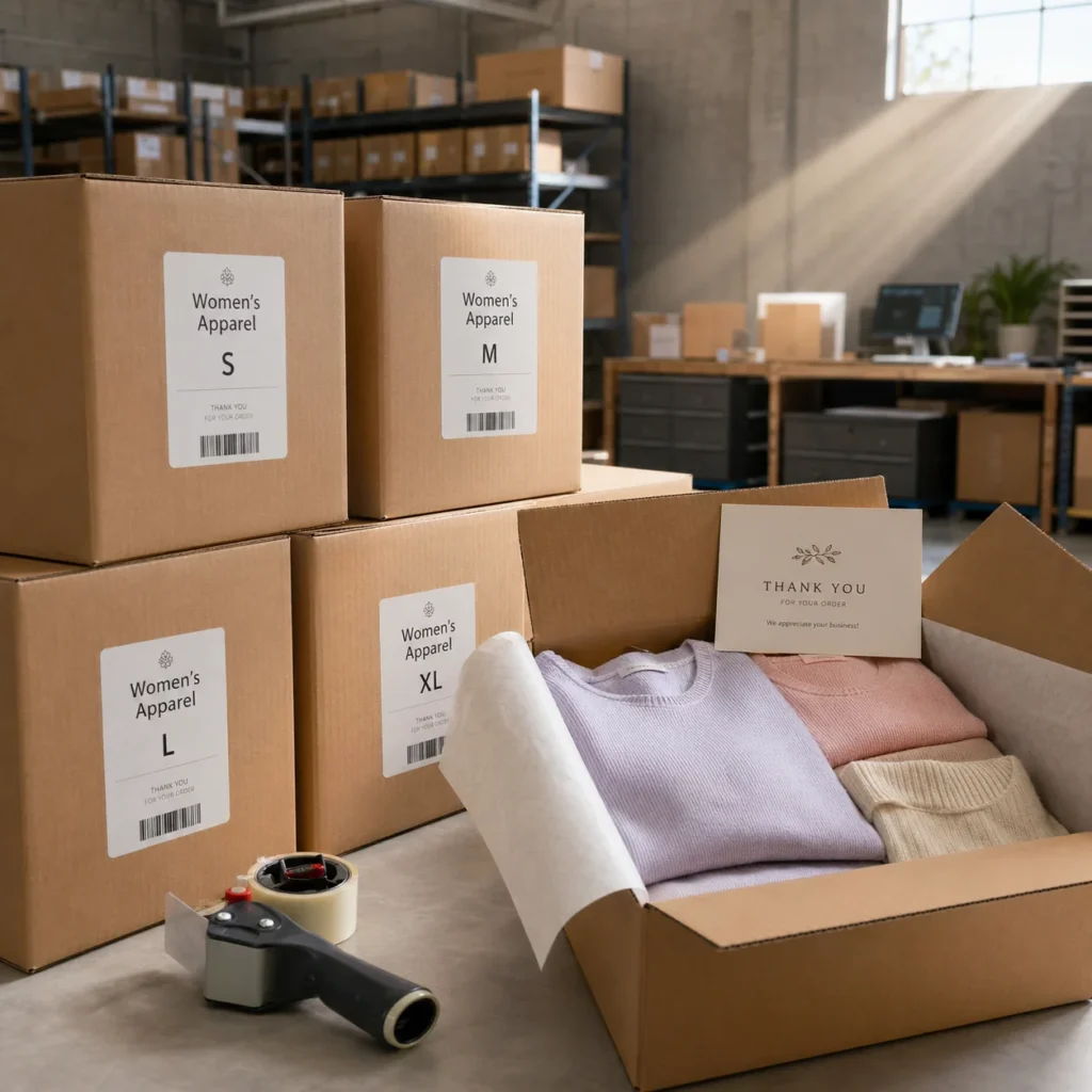 algo bert fashion commercial warehouse photography neat stock shipping box clothing manufacturer
