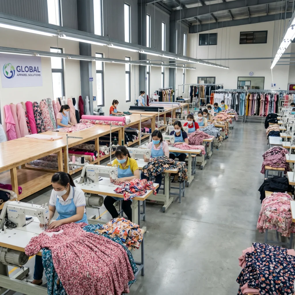 algobert fashion garment factory sewing machines cutting table