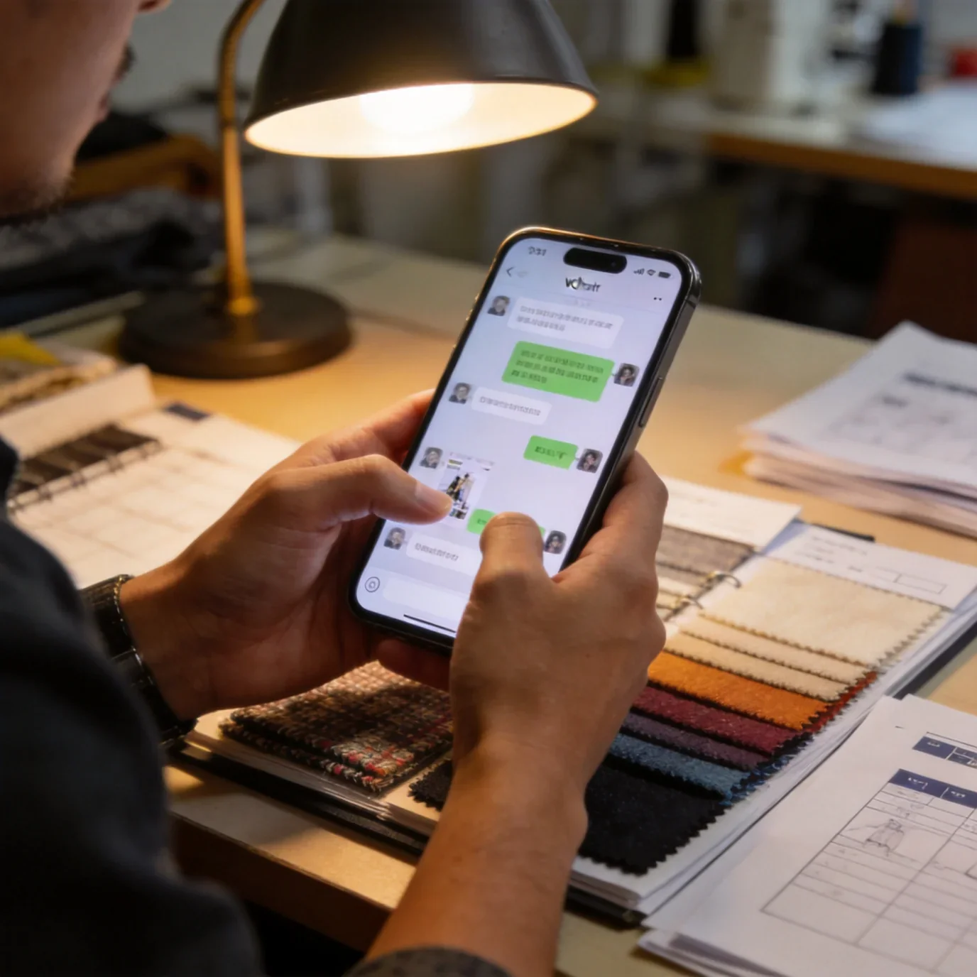 chinese clothing manufacturers - WeChat communication with factory partners