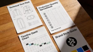 Lista de verificação visual da verificação do fabricante de vestuário personalizado