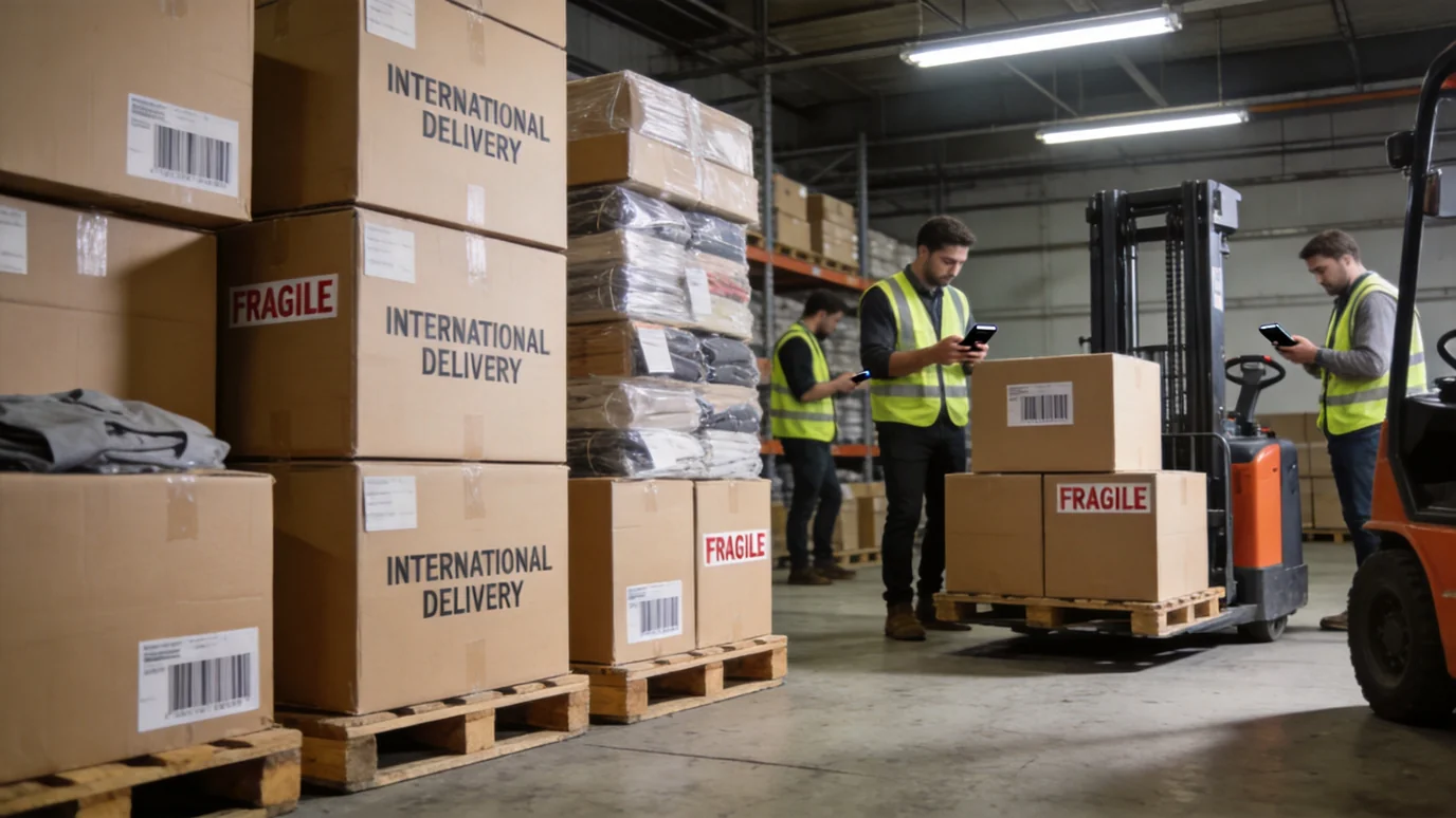 clothing manufacturer for startup - finished garment shipment prepared for export