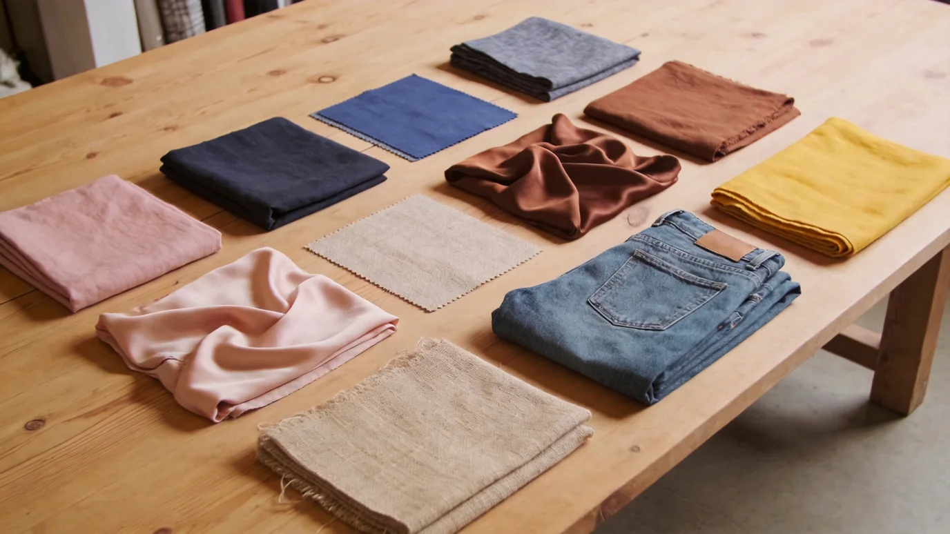 custom clothing manufacturer - fabric swatches and material options