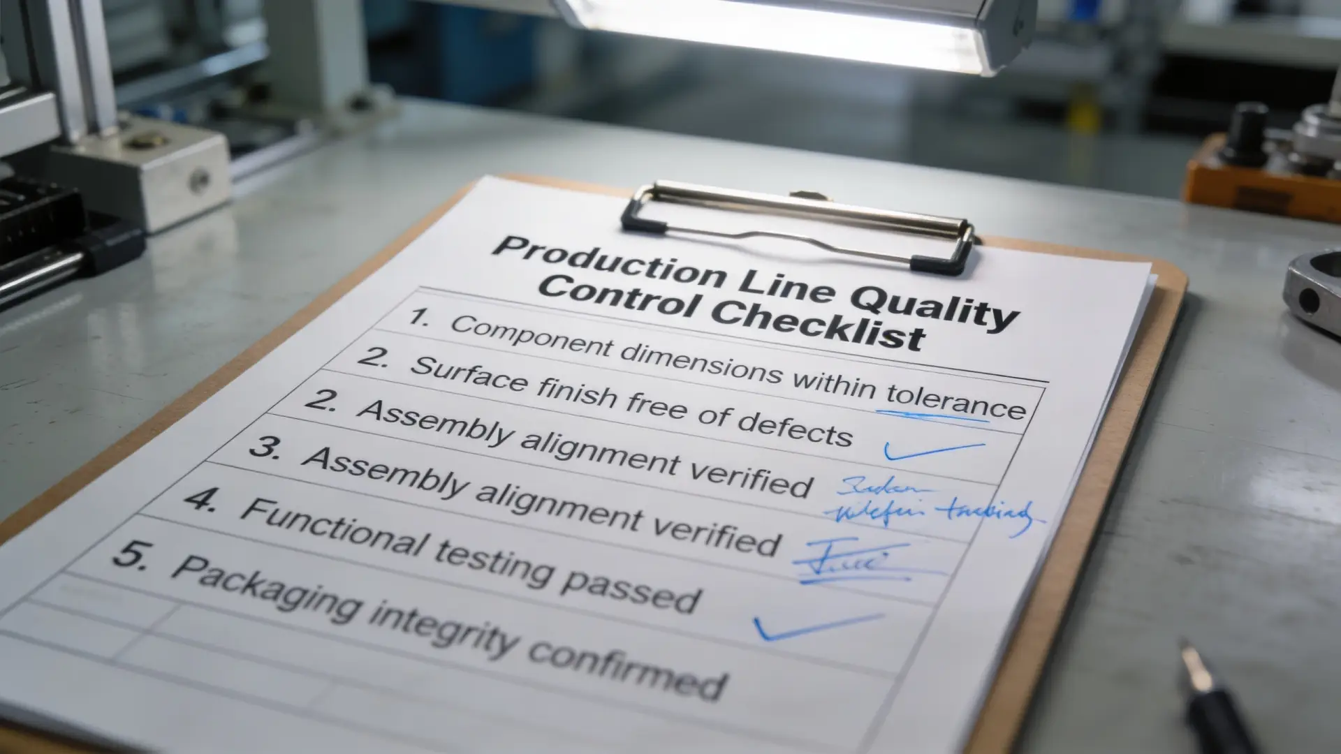production facility quality control checklist - Step 7: Complete Final Due Diligence Before Committing