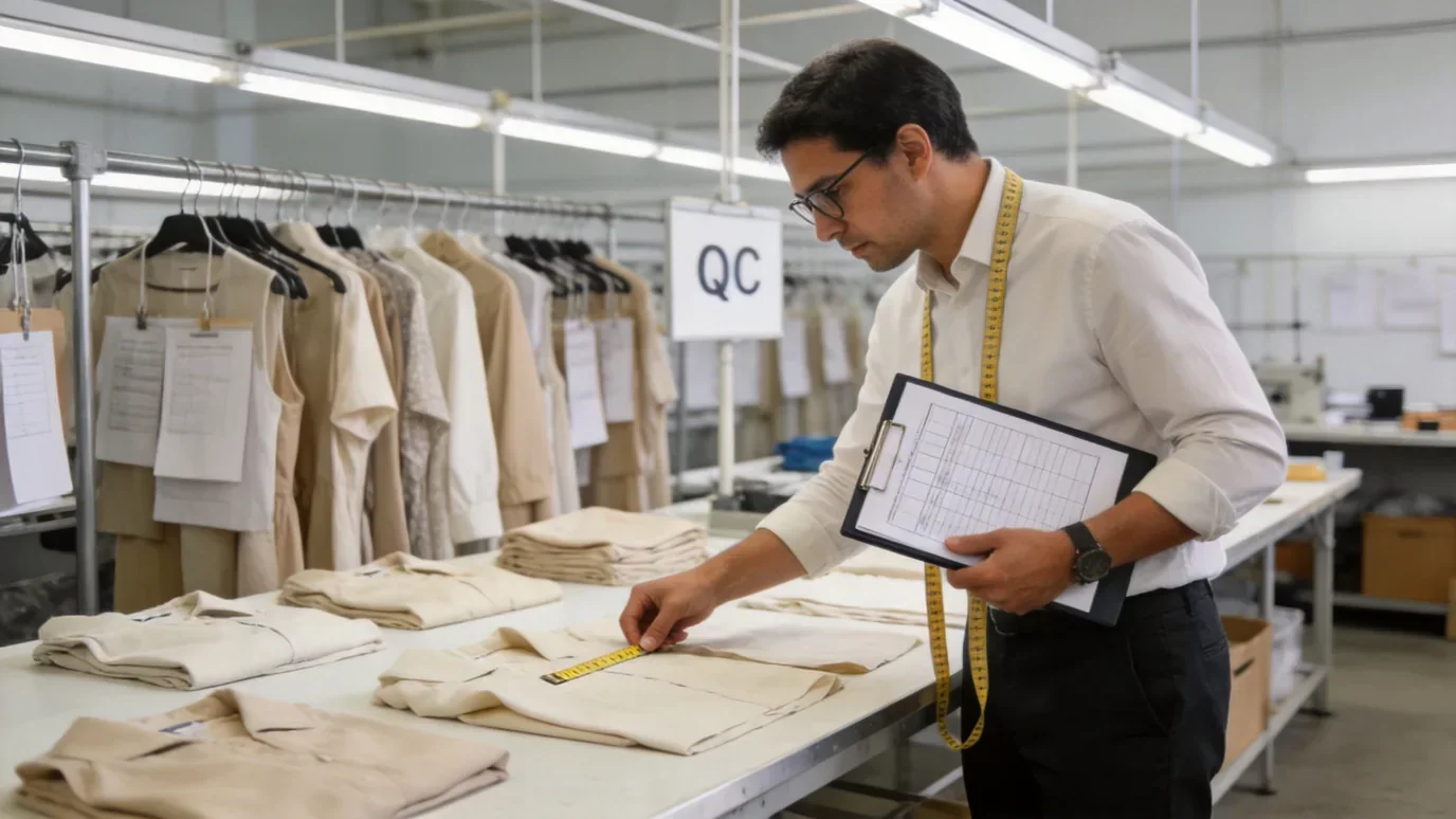 low moq clothing manufacturing - quality control inspection of finished garments before shipment