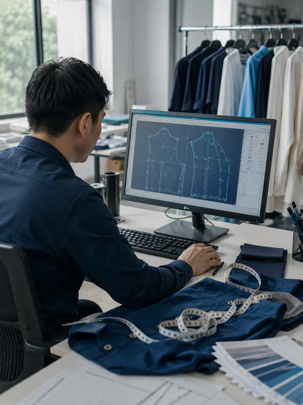 Algo Bert Fashion Sample Development Service Professional pattern maker creating digital garment pattern for sample development service in Guangzhou factory