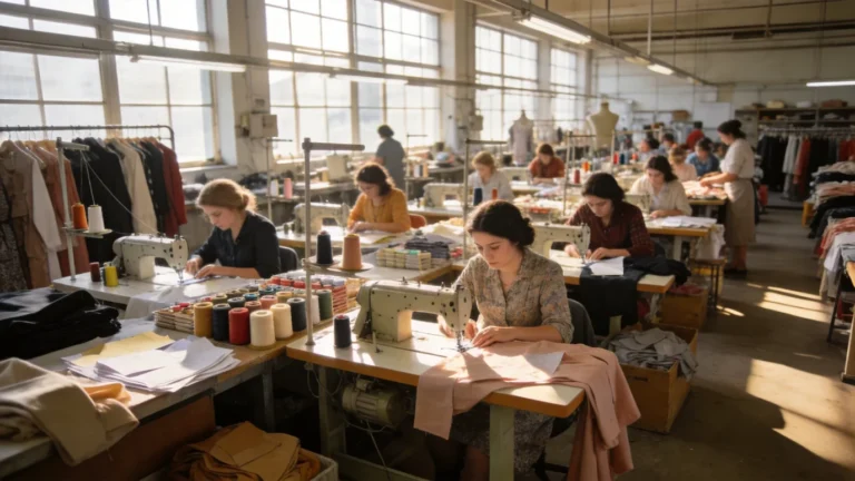 sourcing women's clothing from factories - - hero scene