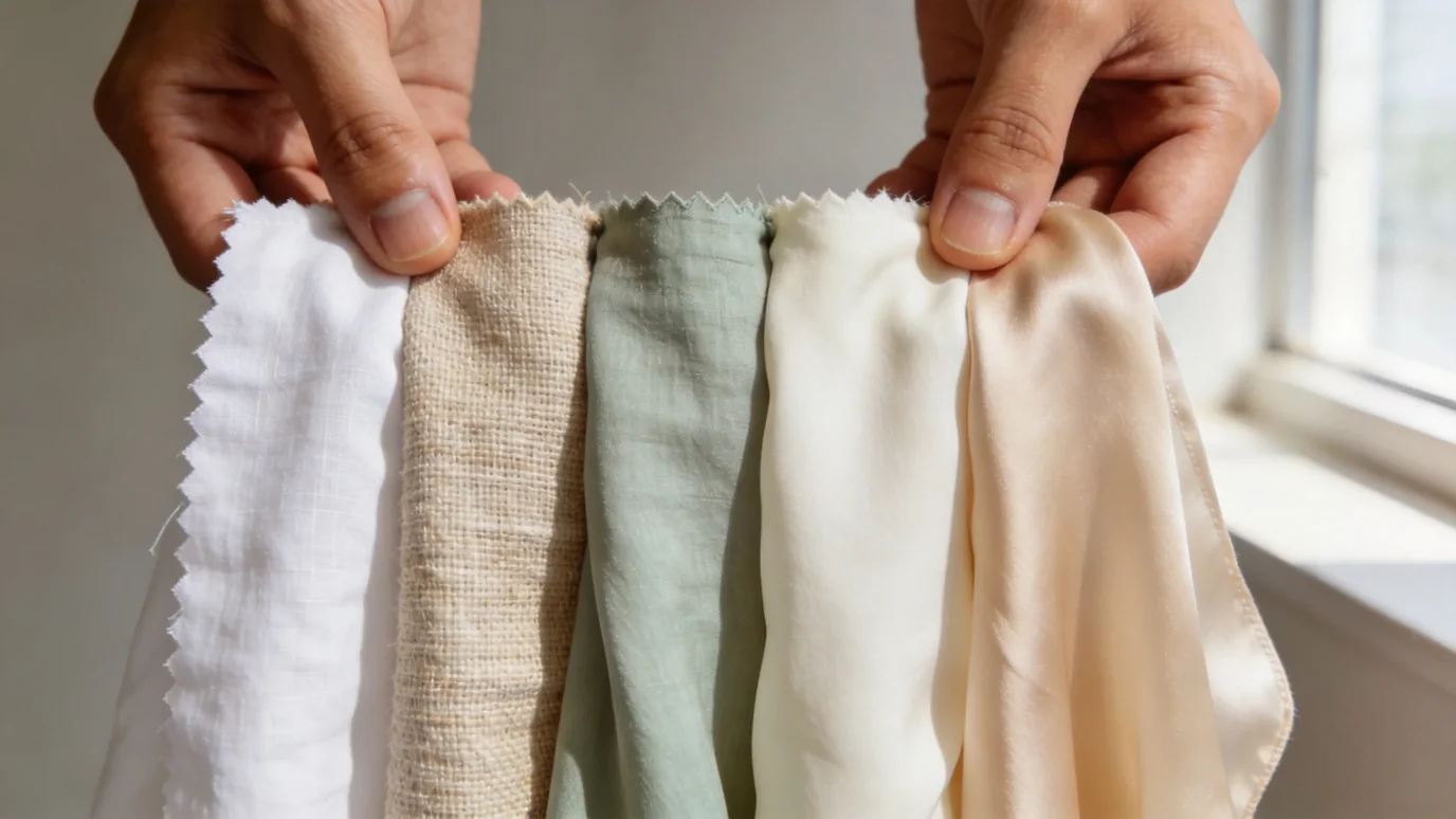 best fabrics for summer dresses - texture comparison of cotton linen viscose Tencel silk