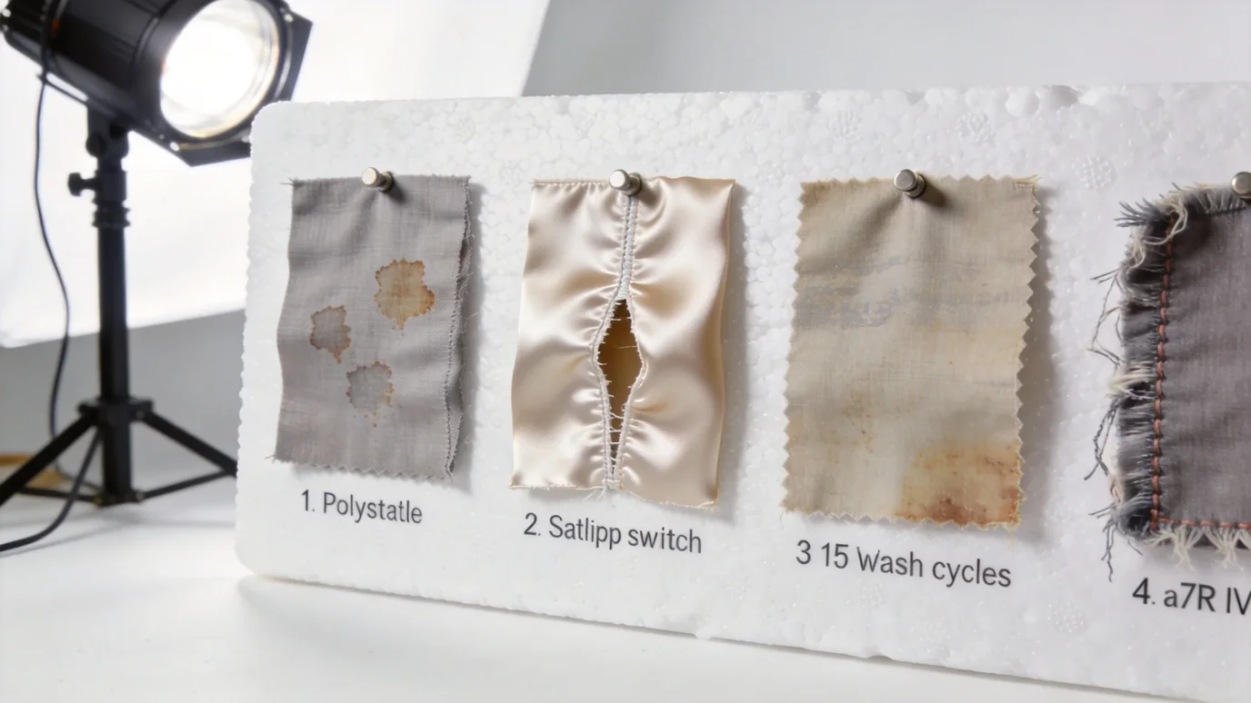 best fabrics for summer dresses - fabric failure samples polyester melt and seam slippage